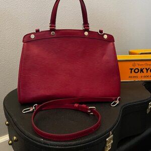 Louis Vuitton Fuchsia Brea MM Epi Leather Satchel Crossbody EUC